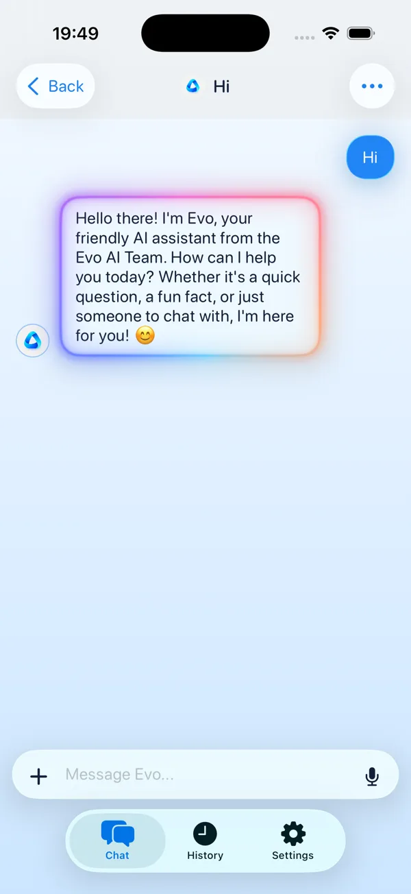Evo AI Pro screen: Regenerate animation